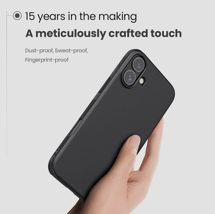 For iPhone 16 NILLKIN Frosted Shield Pro Magnetic Magsafe Phone Case(Black) by NILLKIN