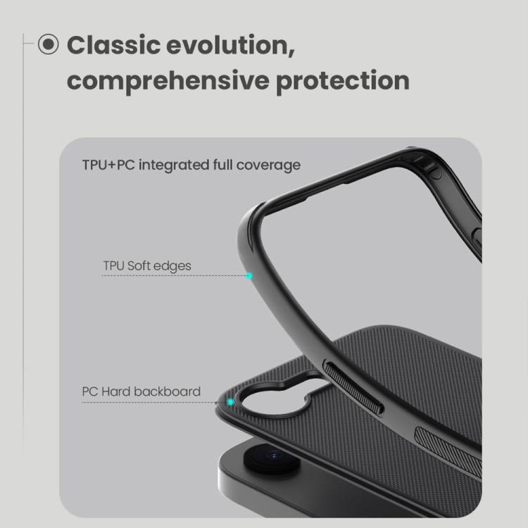 For iPhone 16e NILLKIN Frosted Shield Pro Magnetic Magsafe Phone Case(Black) by NILLKIN