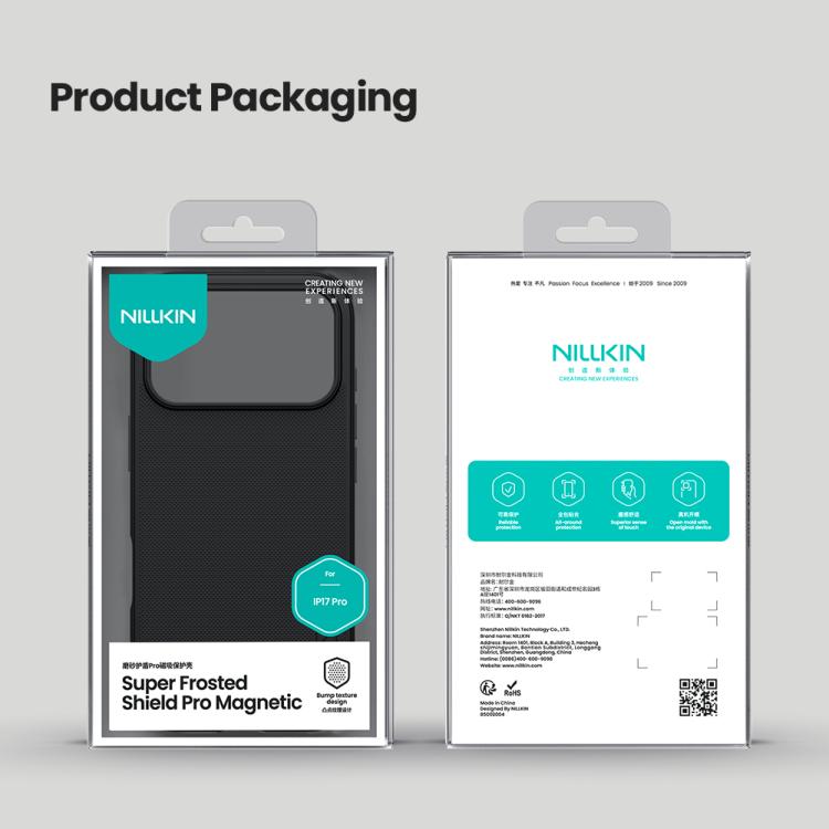 For iPhone 17 Pro NILLKIN Frosted Shield Pro Magnetic Magsafe Phone Case(Black) by NILLKIN