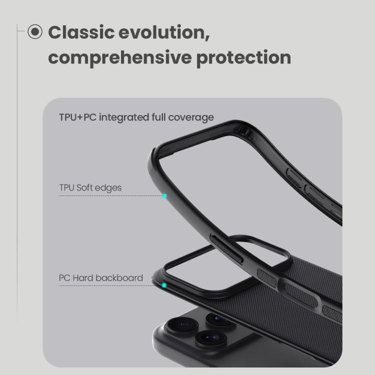 For iPhone 17 Pro NILLKIN Frosted Shield Pro Magnetic Magsafe Phone Case(Black) by NILLKIN