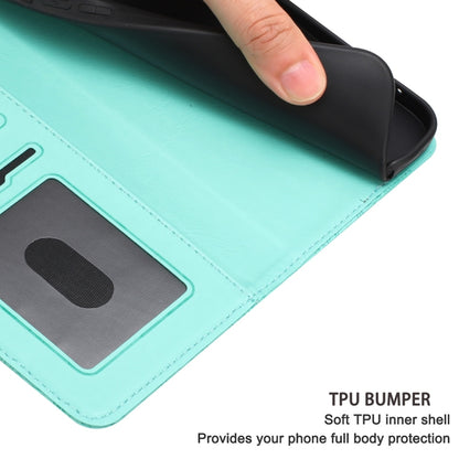 For iPhone 16e Floral Embossed Pattern Leather Phone Case(Light Green) by bashfashion