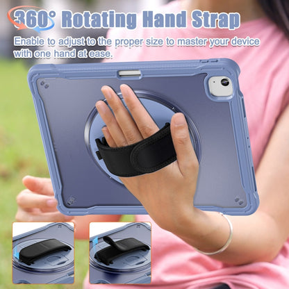 For iPad Air 13 2025 / 2024 Heavy Duty Hybrid Tablet Case with Hand Grip & Strap(Lavender Grey) by bashfashion