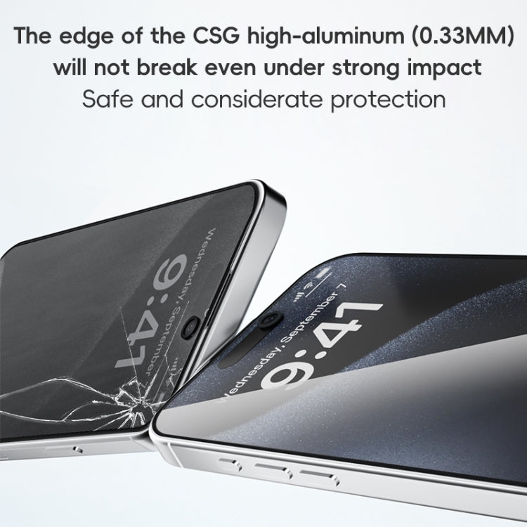 For iPhone 16 Pro Max ZGA 0.33mm 2.5D Anti-static Privacy Tempered Glass Film by ZGA