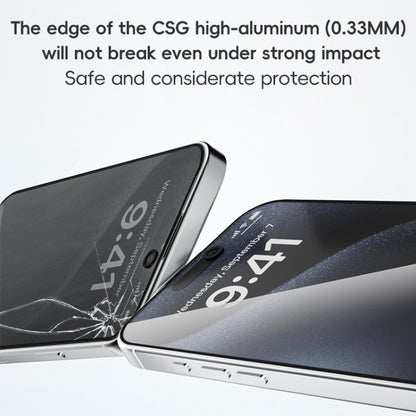 For iPhone 16 Pro Max ZGA 0.33mm 2.5D Anti-static Privacy Tempered Glass Film by ZGA