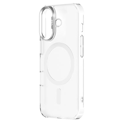 For iPhone 16 ZGA Magsafe Clear PC Tempered Glass Phone Case(Frosted White) by ZGA
