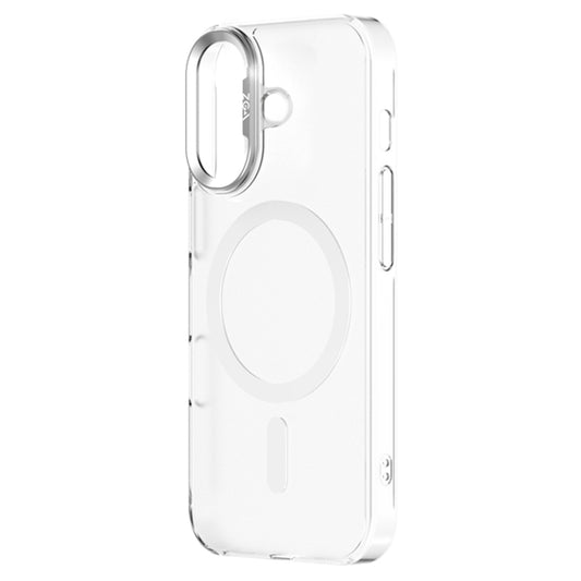 For iPhone 16 ZGA Magsafe Clear PC Tempered Glass Phone Case(Frosted White) by ZGA