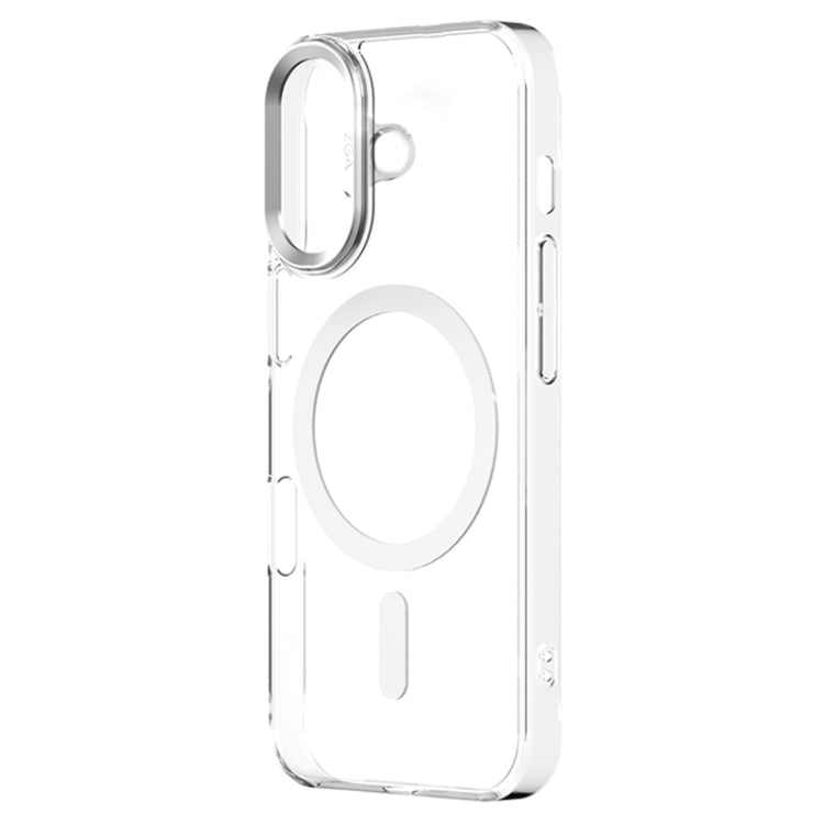 For iPhone 16 ZGA Magsafe Clear PC Tempered Glass Phone Case(Transparent) by ZGA