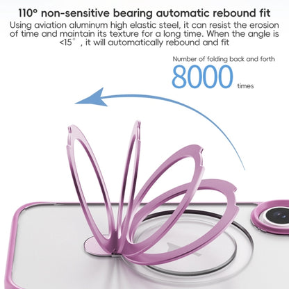 For iPhone 16 ZGA Magsafe Holder PC Hybrid TPU Phone Case(Pink) by ZGA