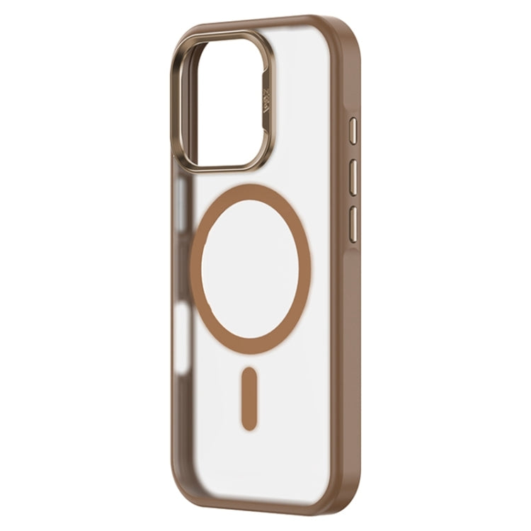 For iPhone 16 Pro Max ZGA Magsafe Frosted PC Hybrid TPU Phone Case(Gold) by ZGA