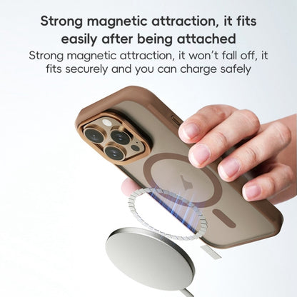 For iPhone 16 Pro Max ZGA Magsafe Frosted PC Hybrid TPU Phone Case(Gold) by ZGA