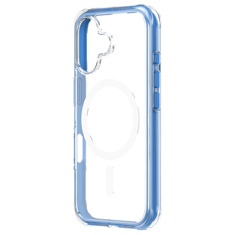 For iPhone 16 Plus ZGA Colorful Airbag Magsafe PC Hybrid TPU Phone Case(Blue) by ZGA