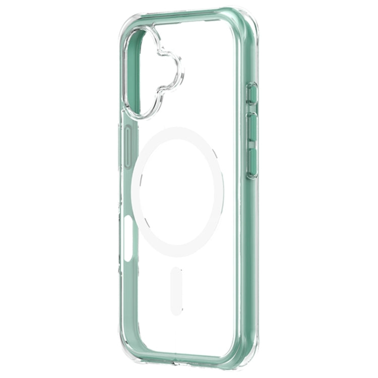 For iPhone 16 Plus ZGA Colorful Airbag Magsafe PC Hybrid TPU Phone Case(Green) by ZGA