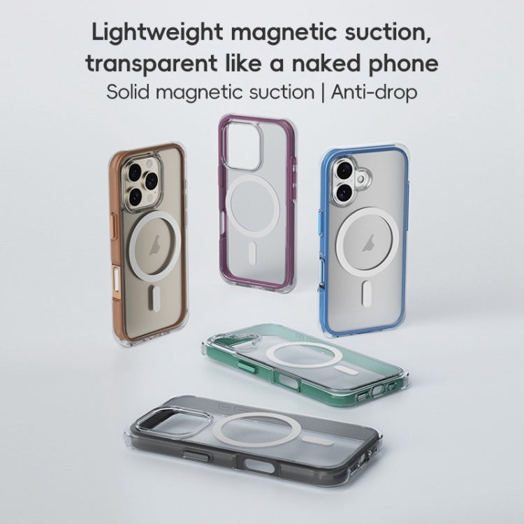 For iPhone 16 Plus ZGA Colorful Airbag Magsafe PC Hybrid TPU Phone Case(Blue) by ZGA