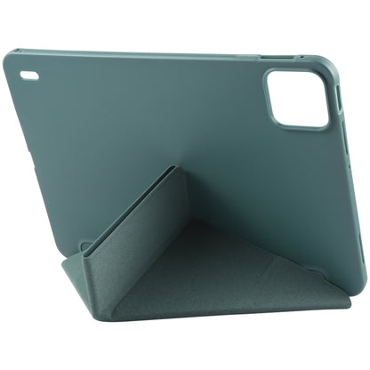 For Xiaomi Pad 7 / 7 Pro Deformation Silicone Leather Tablet Case(Deep Green) by bashfashion