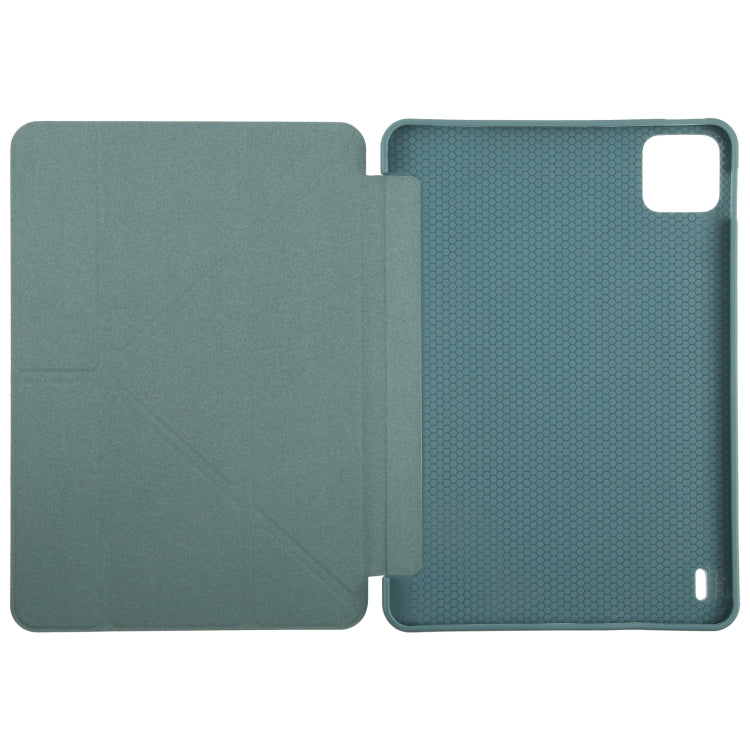 For Xiaomi Pad 7 / 7 Pro Deformation Silicone Leather Tablet Case(Deep Green) by bashfashion