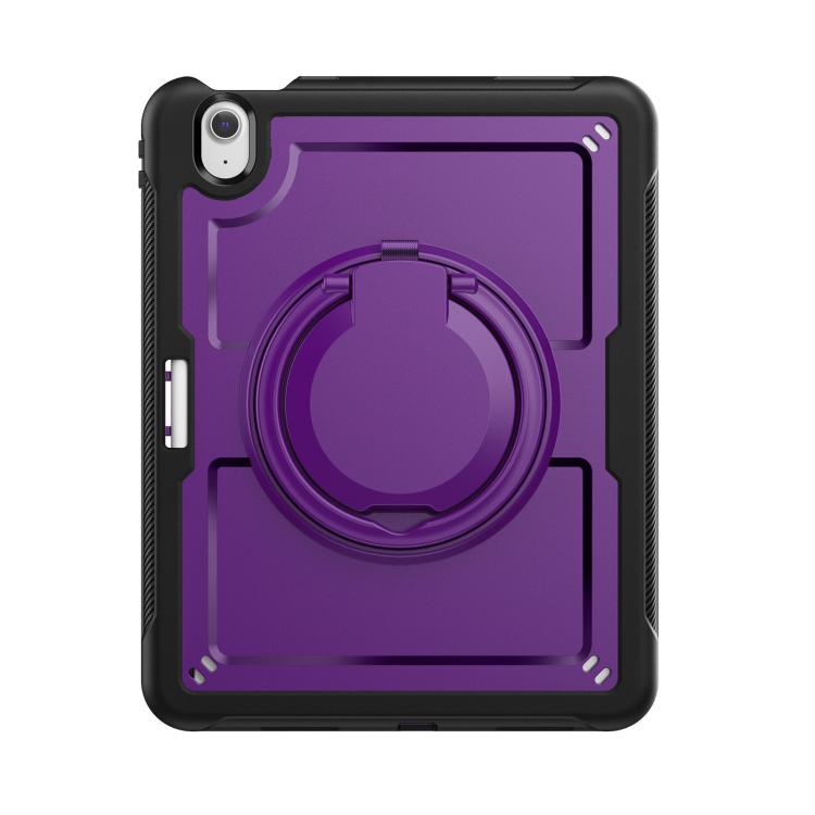 For iPad Air 13 2025 / 2024 Honeycomb Hybrid Tablet Case with Handle Holder & Strap(Purple) by bashfashion
