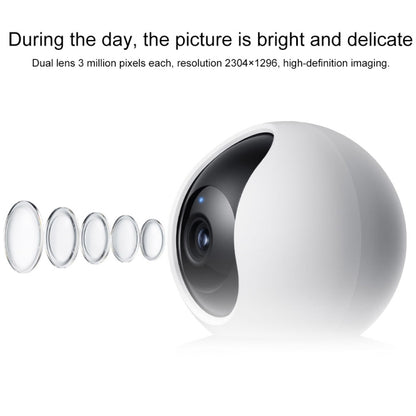 Original Xiaomi Smart Camera C300 Dual Lens Edition 3MP Support AI Detection, US Plug(White) by Xiaomi