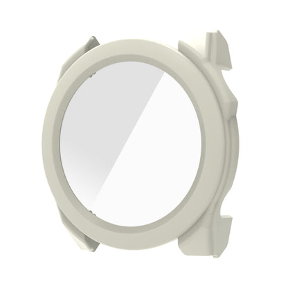 For Garmin Fenix 8 AMOLED 51mm Tempered Glass Film Integrated PC Watch Protective Case(Ivory White) by bashfashion