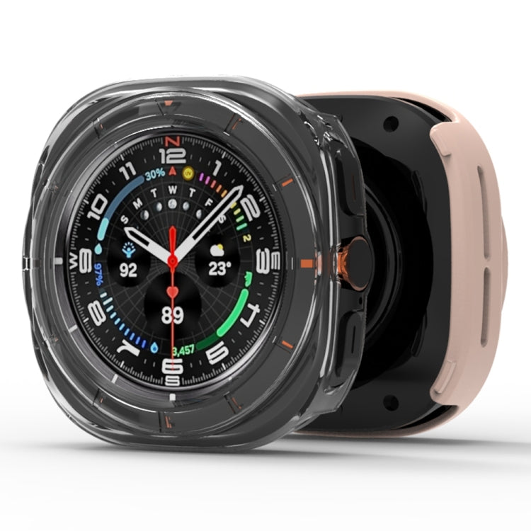 For Samsung Galaxy Watch Ultra 47mm / Ultra 2025 Tempered Glass Film Integrated PC Watch Protective Cover(Black) by bashfashion