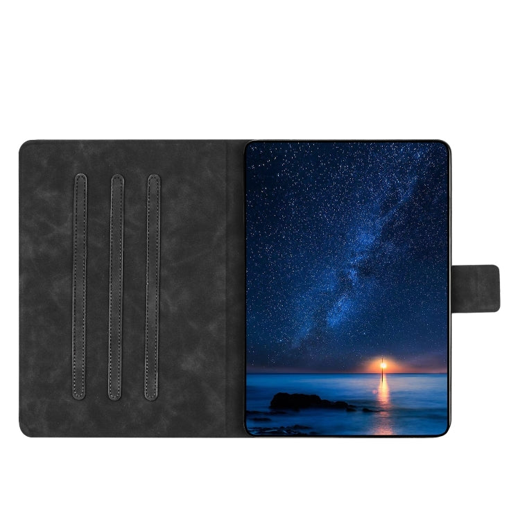 For iPad Air 11 2025 / 2024 Embossed Couple Cat Smart Tablet Leather Case(Black) by bashfashion