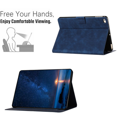 For iPad mini 5 / 4 / 3 / 2 / 1 Embossed Couple Cat Smart Tablet Leather Case(Blue) by bashfashion