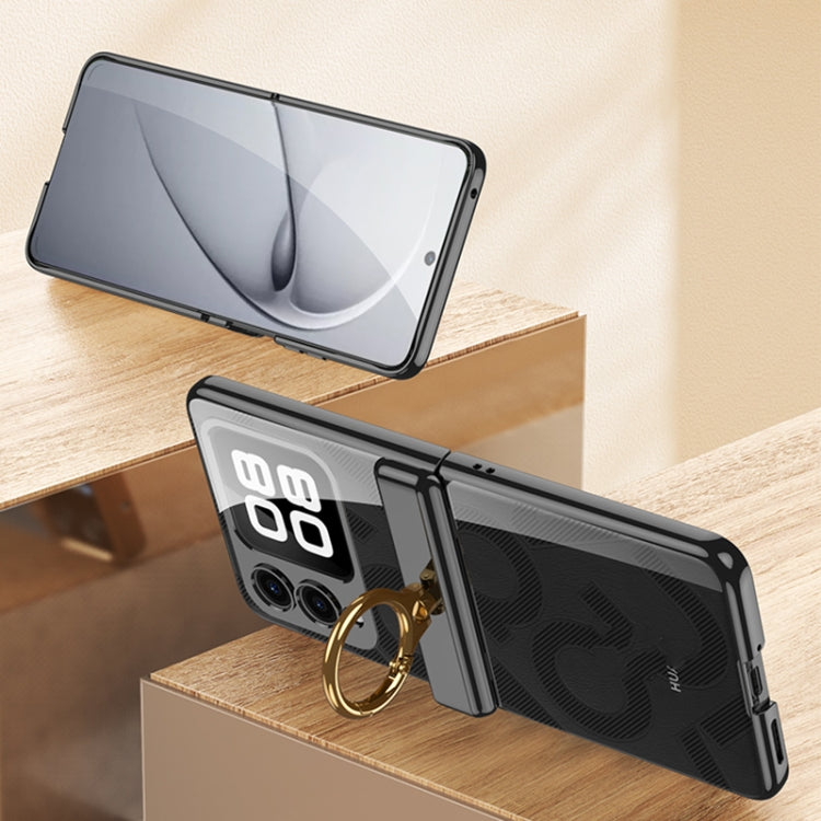 For Huawei nova Flip GKK Integrated Magnetic Folding Phantom Rotary Phone Case with Ring Holder(Silver) by GKK