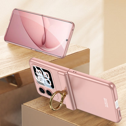 For Huawei nova Flip GKK Integrated Magnetic Hinged Flip Case with Ring Holder(Pink) by GKK