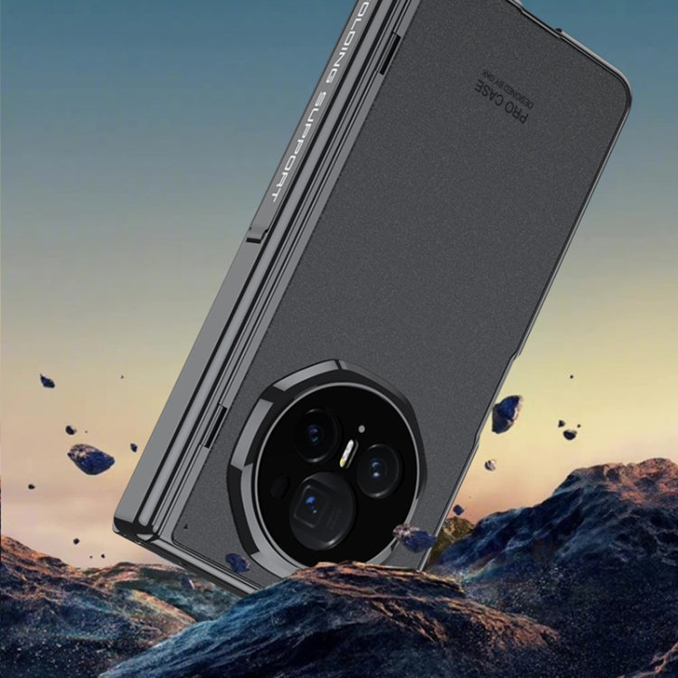 For Honor Magic V3 GKK Integrated Magnetic Fold Hinge AG Phantom Shockproof Phone Case(Black) by GKK