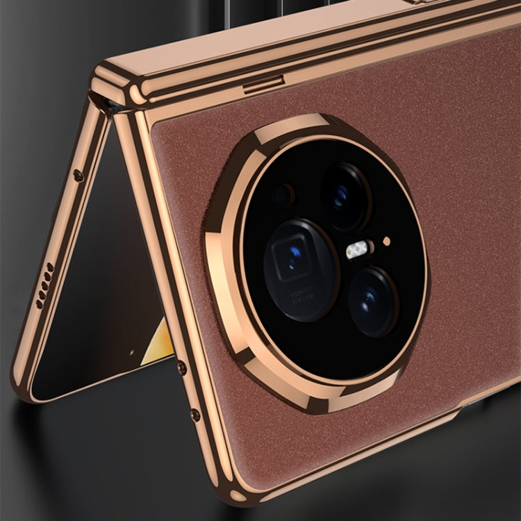 For Honor Magic V3 GKK Integrated Magnetic Fold Hinge AG Phantom Shockproof Phone Case(Sand Gold) by GKK