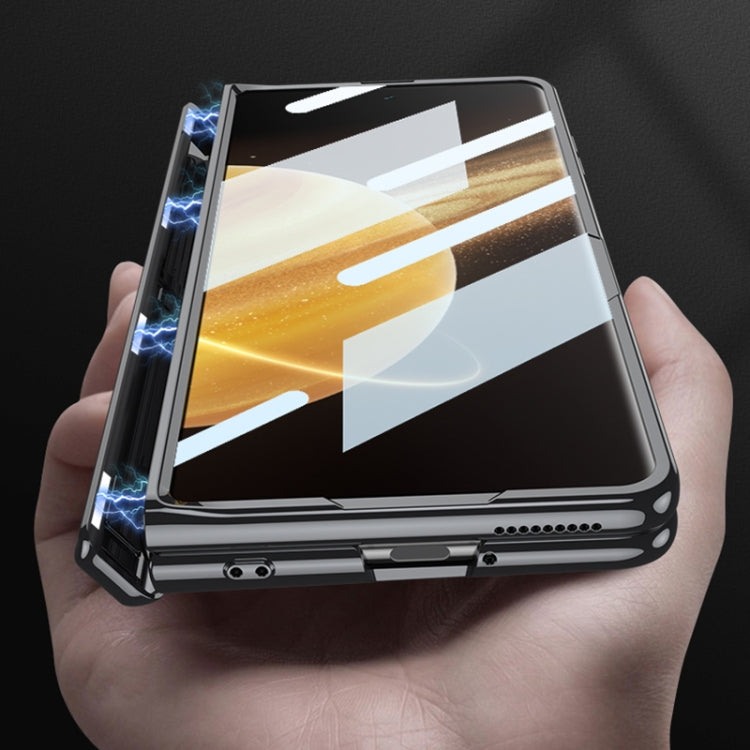 For Honor Magic V3 GKK Integrated Magnetic Fold Hinge AG Phantom Shockproof Phone Case(Green) by GKK