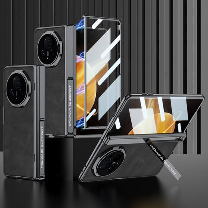 For Honor Magic V3 GKK Integrated Magnetic Fold Hinge Leather Shockproof Phone Case(Matte Black) by GKK