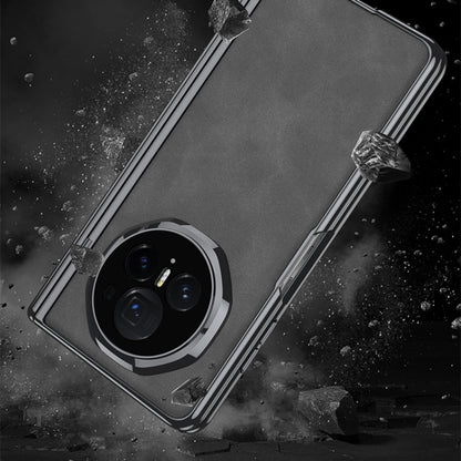 For Honor Magic V3 GKK Integrated Magnetic Fold Hinge Leather Shockproof Phone Case(Matte Black) by GKK