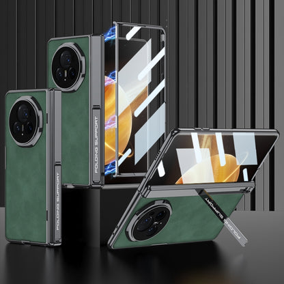 For Honor Magic V3 GKK Integrated Magnetic Fold Hinge Leather Shockproof Phone Case(Matte Green) by GKK