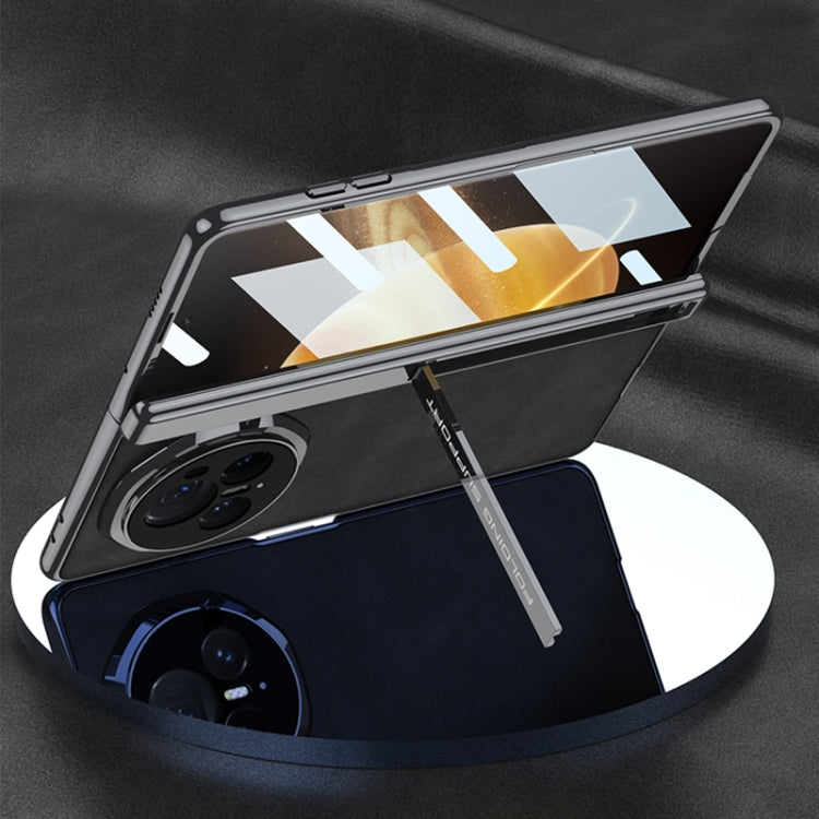 For Honor Magic V3 GKK Integrated Magnetic Fold Hinge Leather Shockproof Phone Case(Matte Green) by GKK