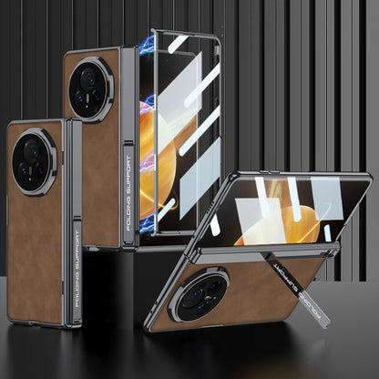 For Honor Magic Vs3 GKK Integrated Magnetic Fold Hinge Leather Shockproof Phone Case(Matte Brown) by GKK