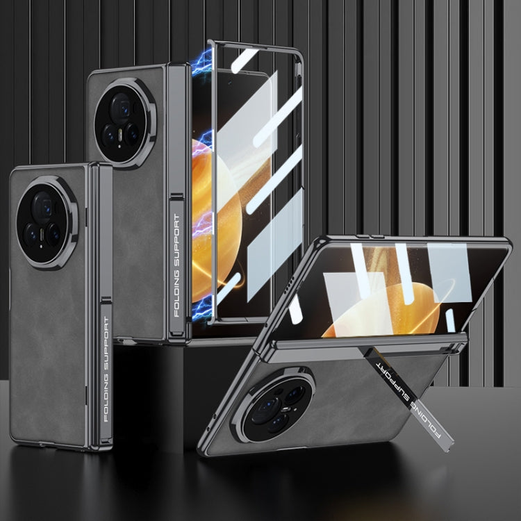 For Honor Magic Vs3 GKK Integrated Magnetic Fold Hinge Leather Shockproof Phone Case(Matte Gray) by GKK