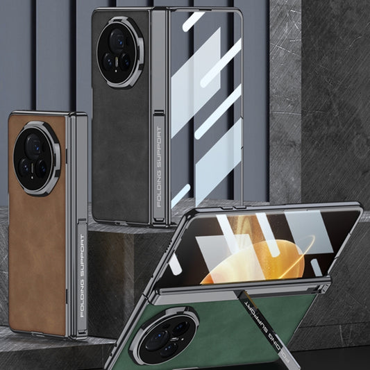 For Honor Magic Vs3 GKK Integrated Magnetic Fold Hinge Leather Shockproof Phone Case(Matte Green) by GKK