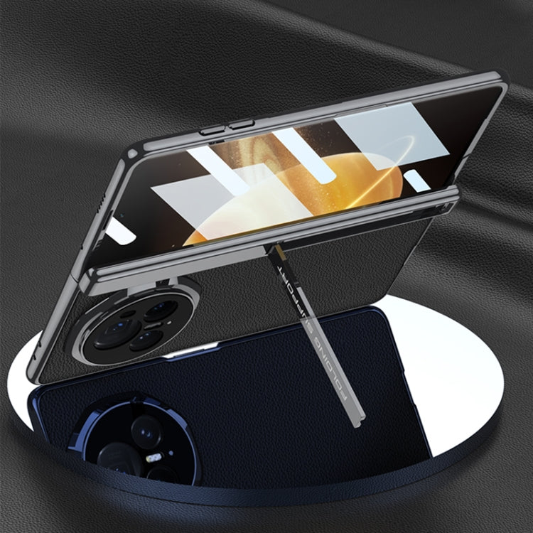 For Honor Magic V3 GKK Integrated Magnetic Fold Hinge Leather Shockproof Phone Case(Green) by GKK