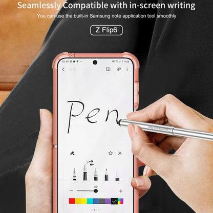 For Samsung Galaxy Z Flip6 / Flip7 FE GKK Airbag Protective Phone Case with Ring & Pen(Transparent) by GKK