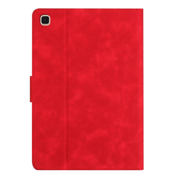 For Samsung Galaxy Tab A 10.1 2019 Embossed Couple Cat Smart Tablet Leather Case(Red) by bashfashion