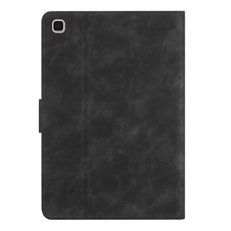 For Samsung Galaxy Tab A7 Lite Embossed Couple Cat Smart Tablet Leather Case(Black) by bashfashion