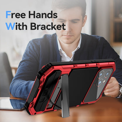 For iPhone 15 Pro Max R-JUST Life Waterproof Dustproof Shockproof Holder Phone Case(Red) by R-JUST