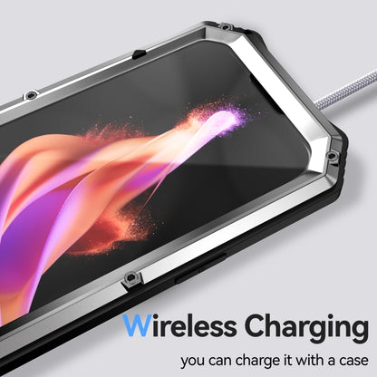 For iPhone 15 Plus R-JUST Life Waterproof Dustproof Shockproof Holder Phone Case(Silver) by R-JUST