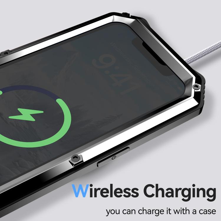 For iPhone 16e R-JUST Life Waterproof Dustproof Shockproof Holder Phone Case(Silver) by R-JUST