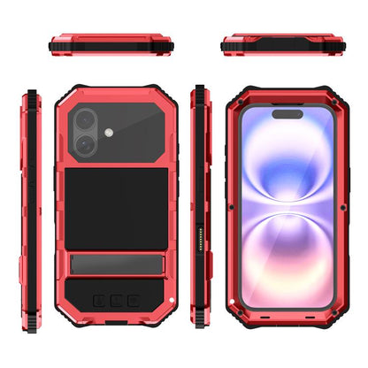 For iPhone 17 R-JUST Life Waterproof Dustproof Shockproof Holder Phone Case(Red) by R-JUST