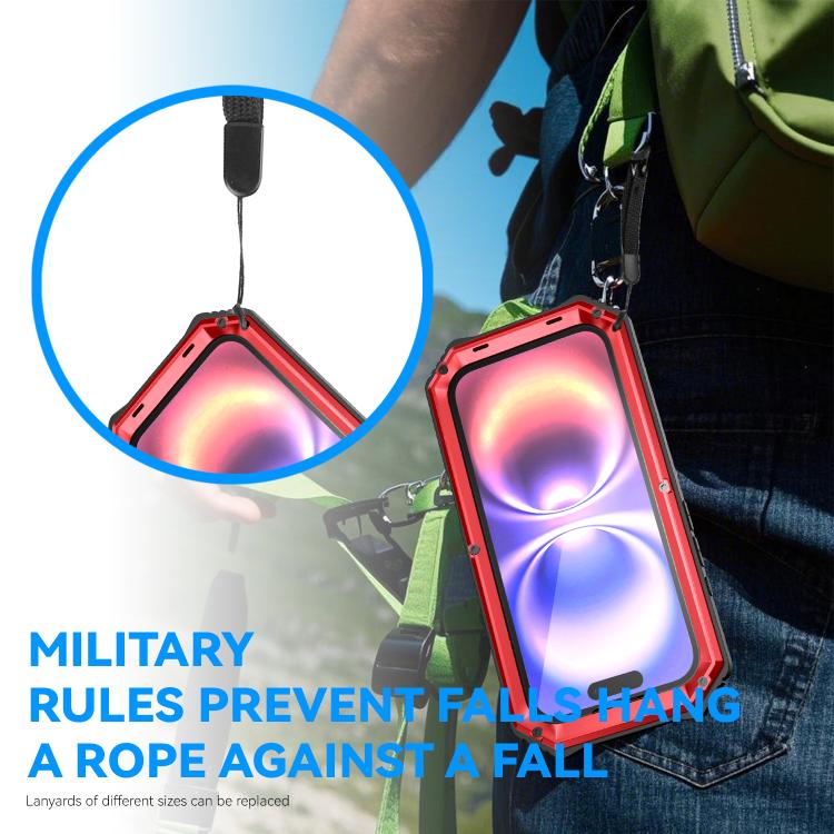 For iPhone 17 R-JUST Life Waterproof Dustproof Shockproof Holder Phone Case(Red) by R-JUST