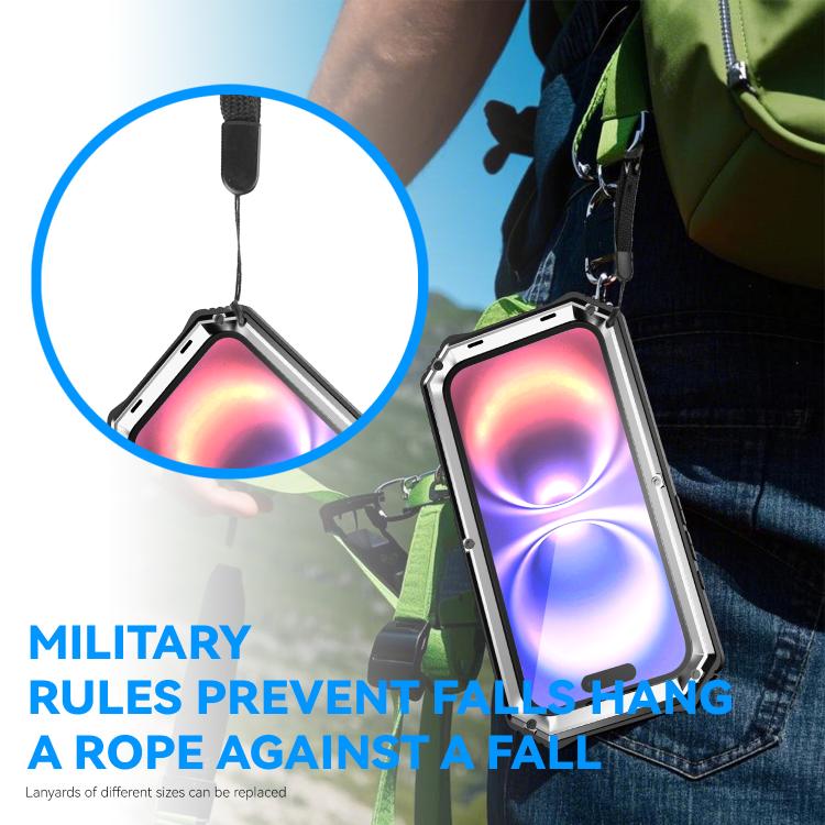 For iPhone 17 R-JUST Life Waterproof Dustproof Shockproof Holder Phone Case(Silver) by R-JUST