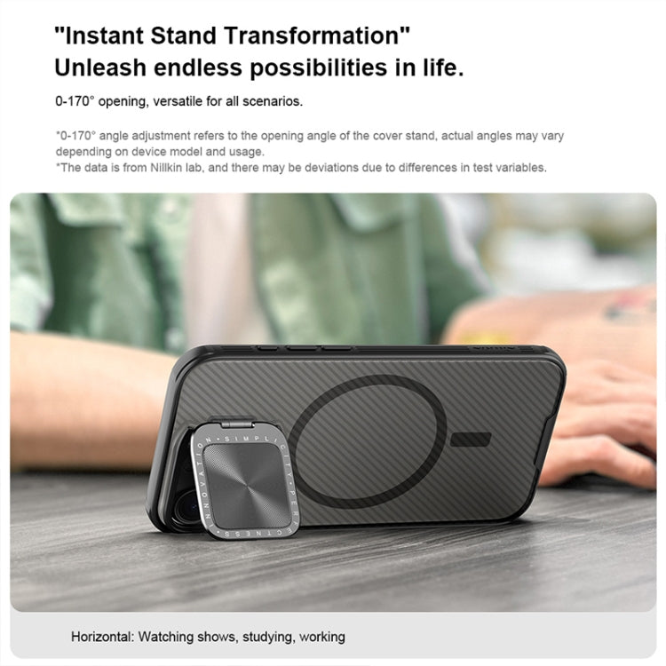 For iPhone 16 Pro NILLKIN CamShield Prop MagSafe Magnetic Translucent PC Phone Case(Black) by NILLKIN