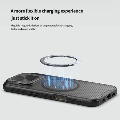 For iPhone 16 Pro NILLKIN CamShield Prop MagSafe Magnetic Translucent PC Phone Case(Black) by NILLKIN