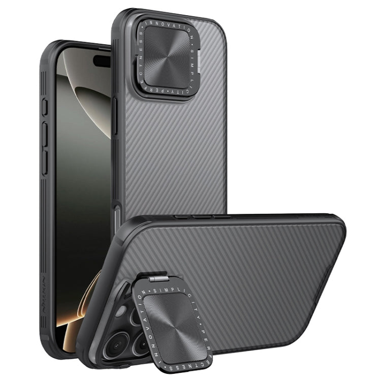 For iPhone 16 Pro NILLKIN CamShield Prop Translucent PC Phone Case(Black) by NILLKIN